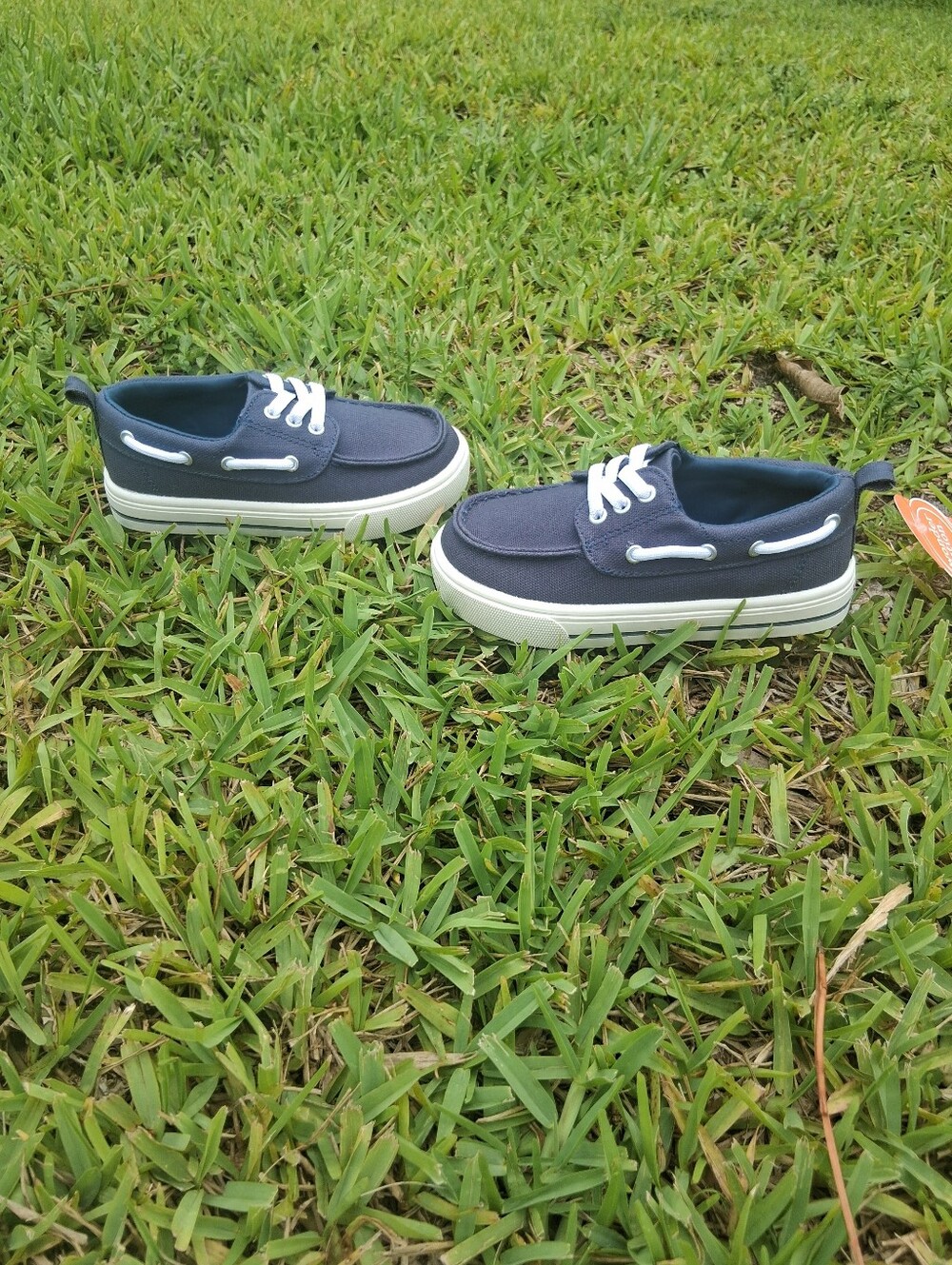 Navy Boys Canvas Boat Shoe - Picture 3 of 6